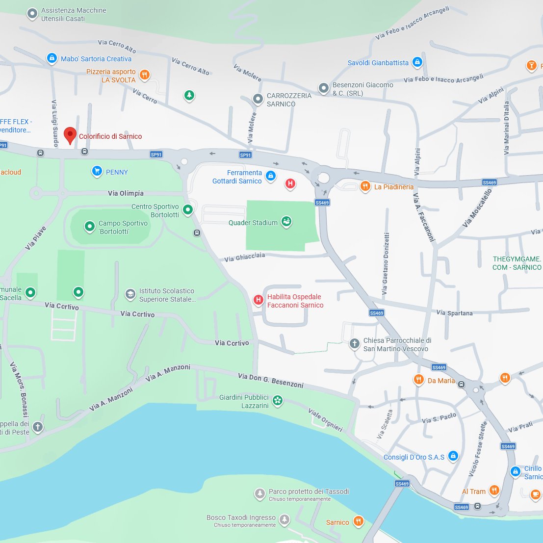 Mappa Colorificio di Sarnico